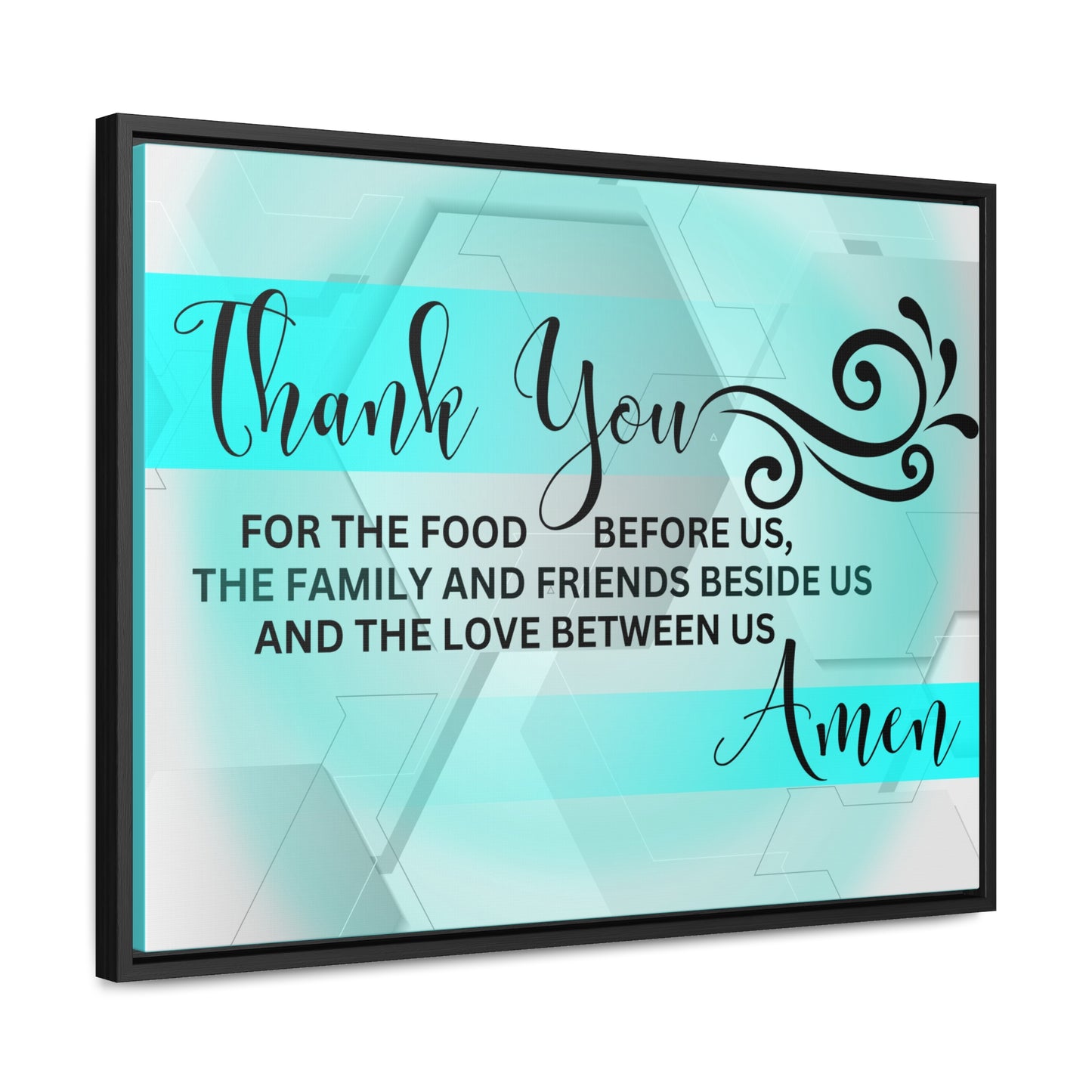 Christian Wall Art: Thank You....Amen (Floating Frame)