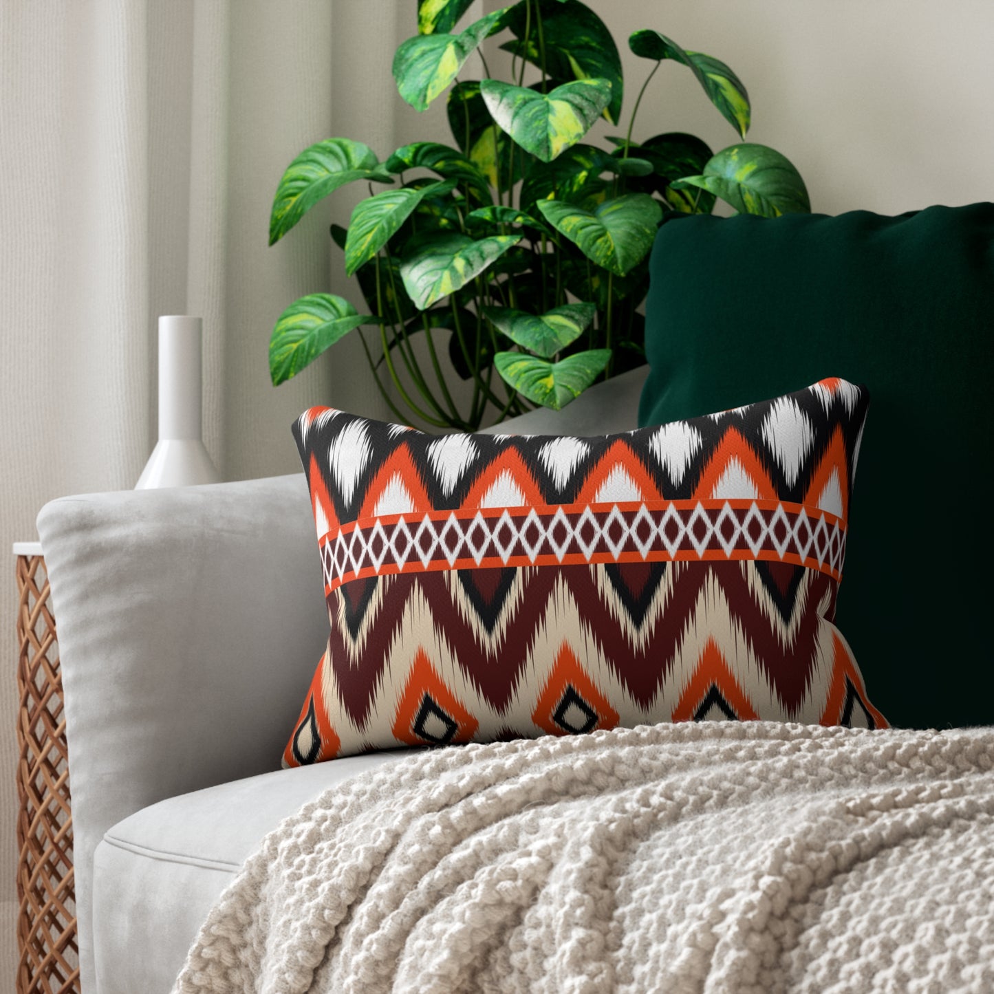 Ikat Style Accent Pillow