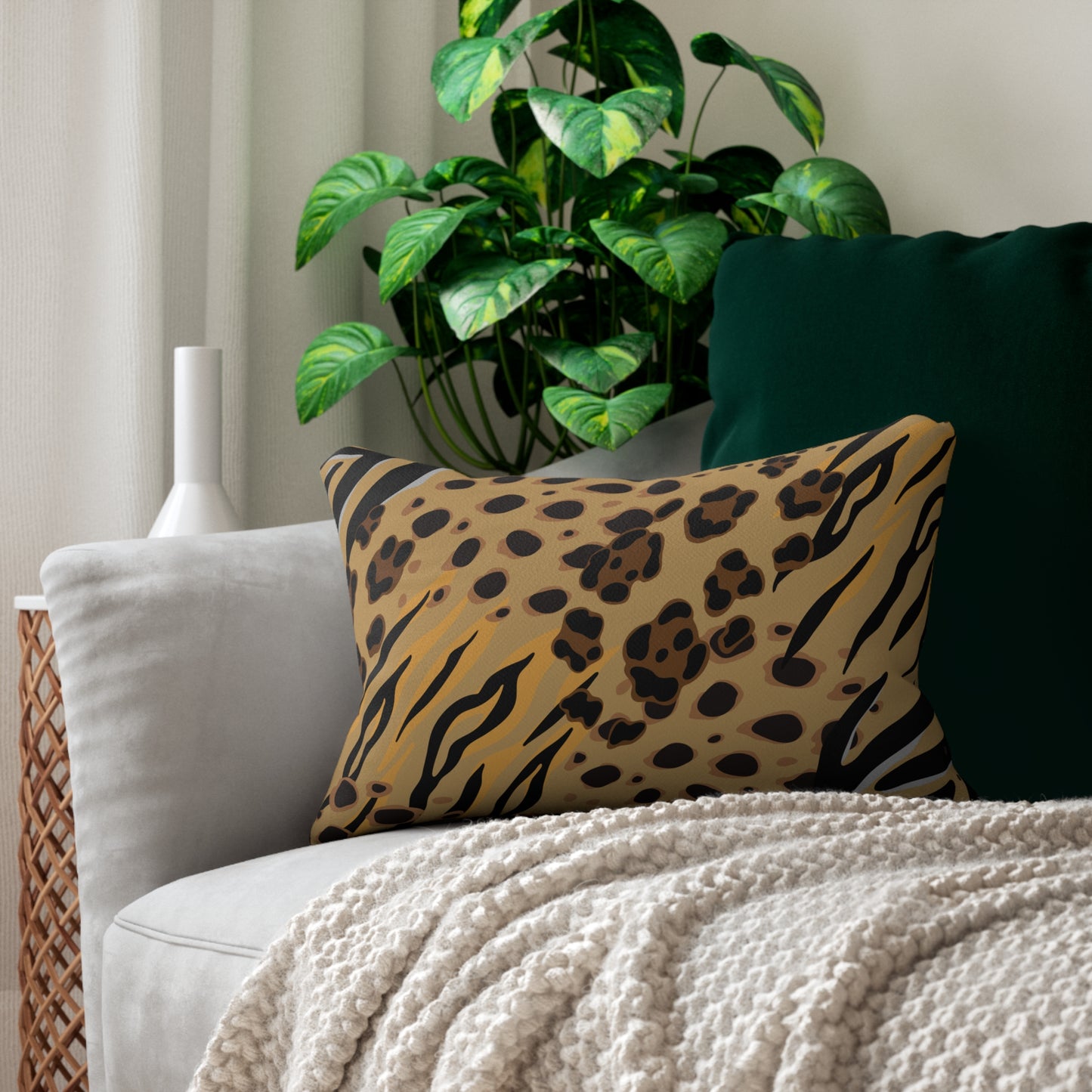 Animal Print (Dual) Lt. Brown Accent Pillow