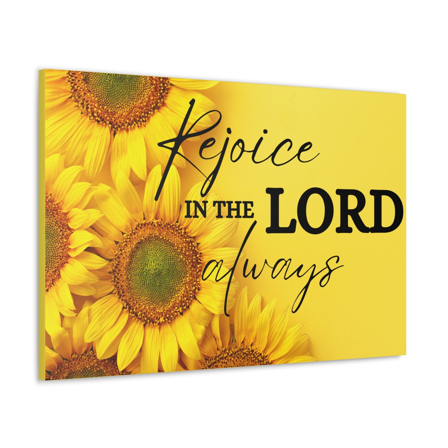 Christian Wall Art: Rejoice in the Lord (Wood Frame Ready to Hang)