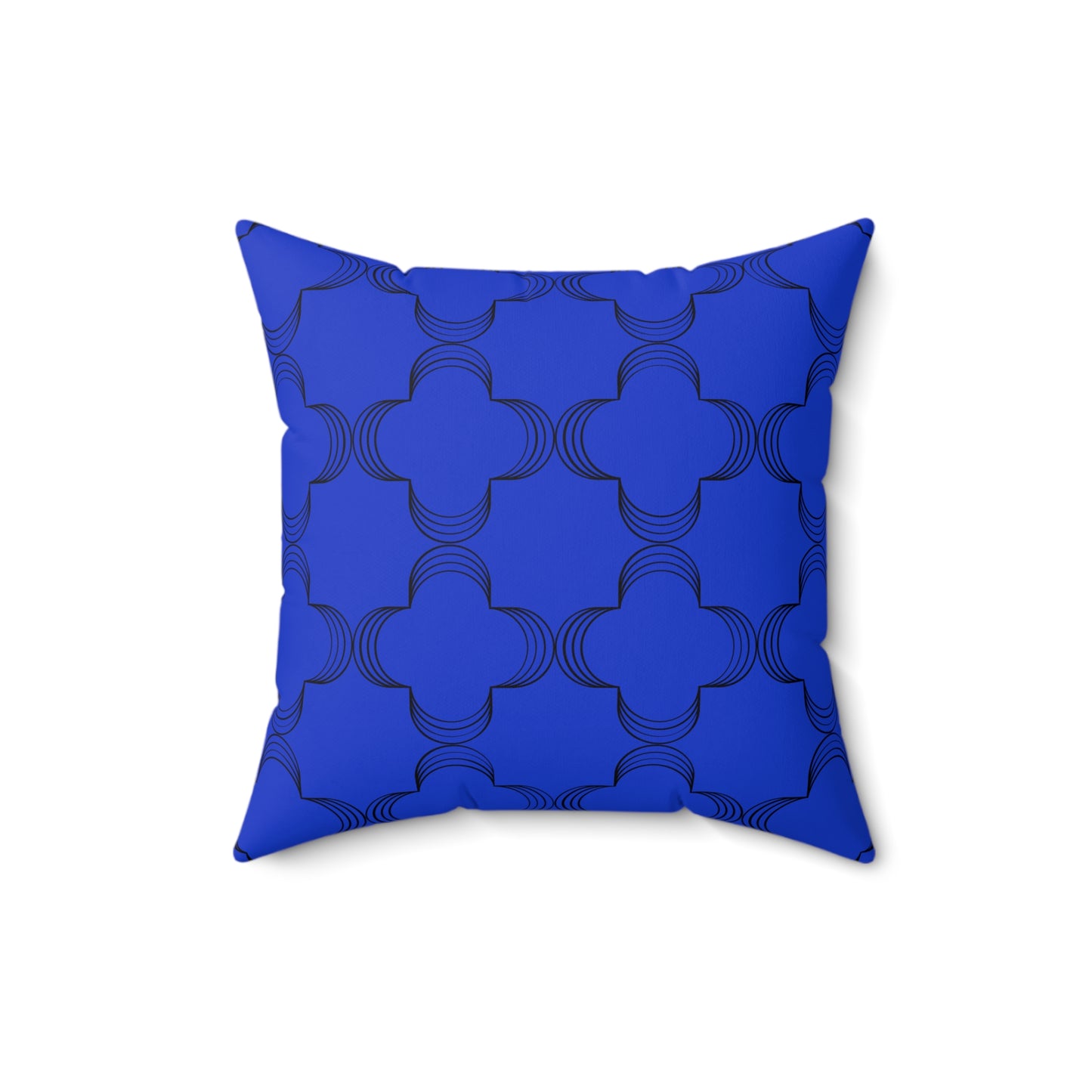 Geometric Cobalt Blue (Matching The Gathering Place) Throw Pillow