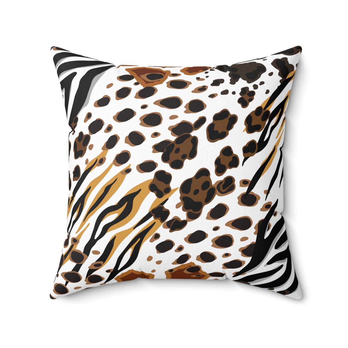 Animal Print (Dual) White Throw Pillow