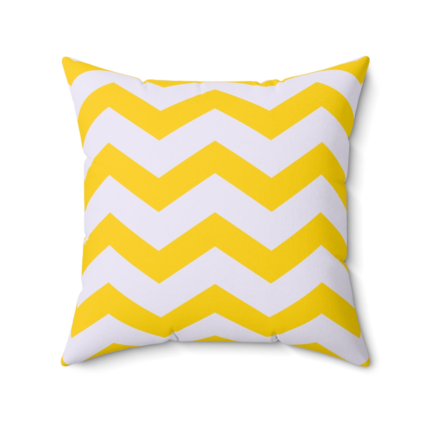 Chevron Yellow and White Throw Pillow