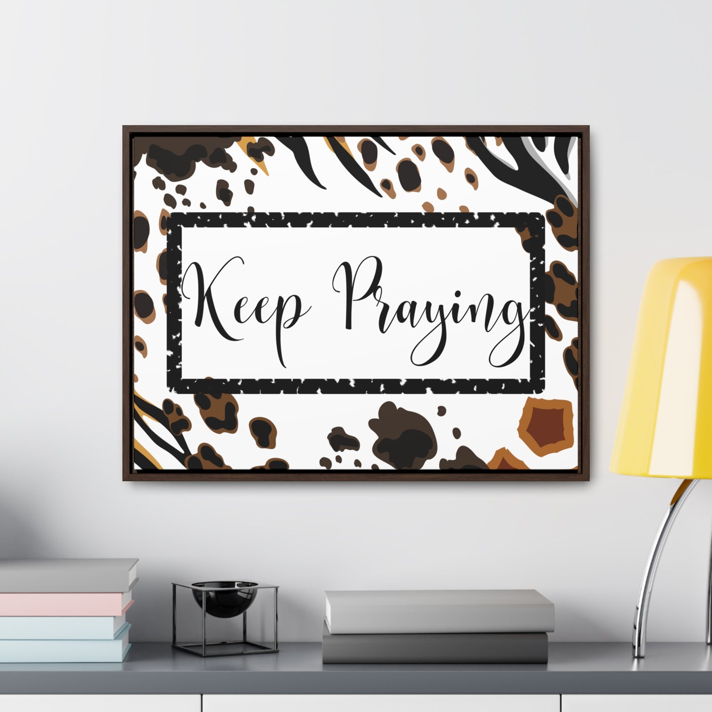 Christian Wall Art: Keep Praying (Floating Frame)