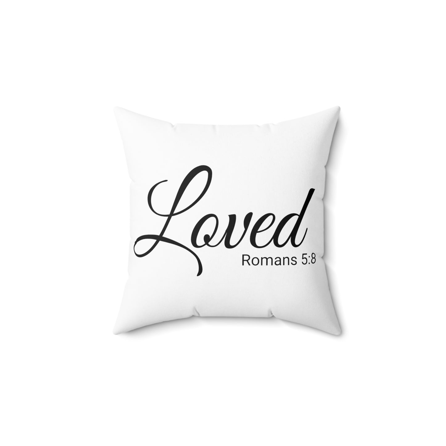 Scripture Loved Romans 5:8 Bible Verse Pillow