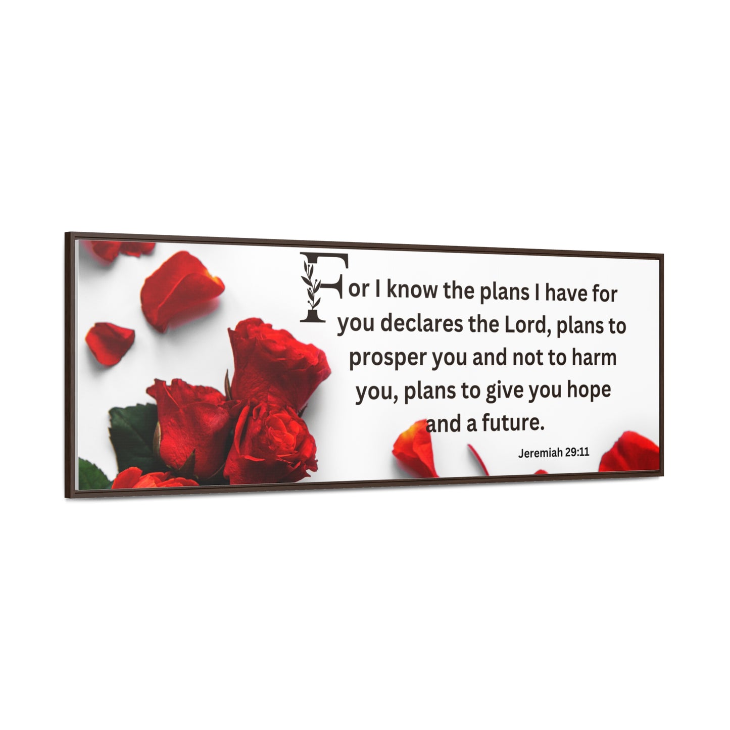 Christian Wall Art: Scripture Jeremiah 29:11 (Floating Frame)