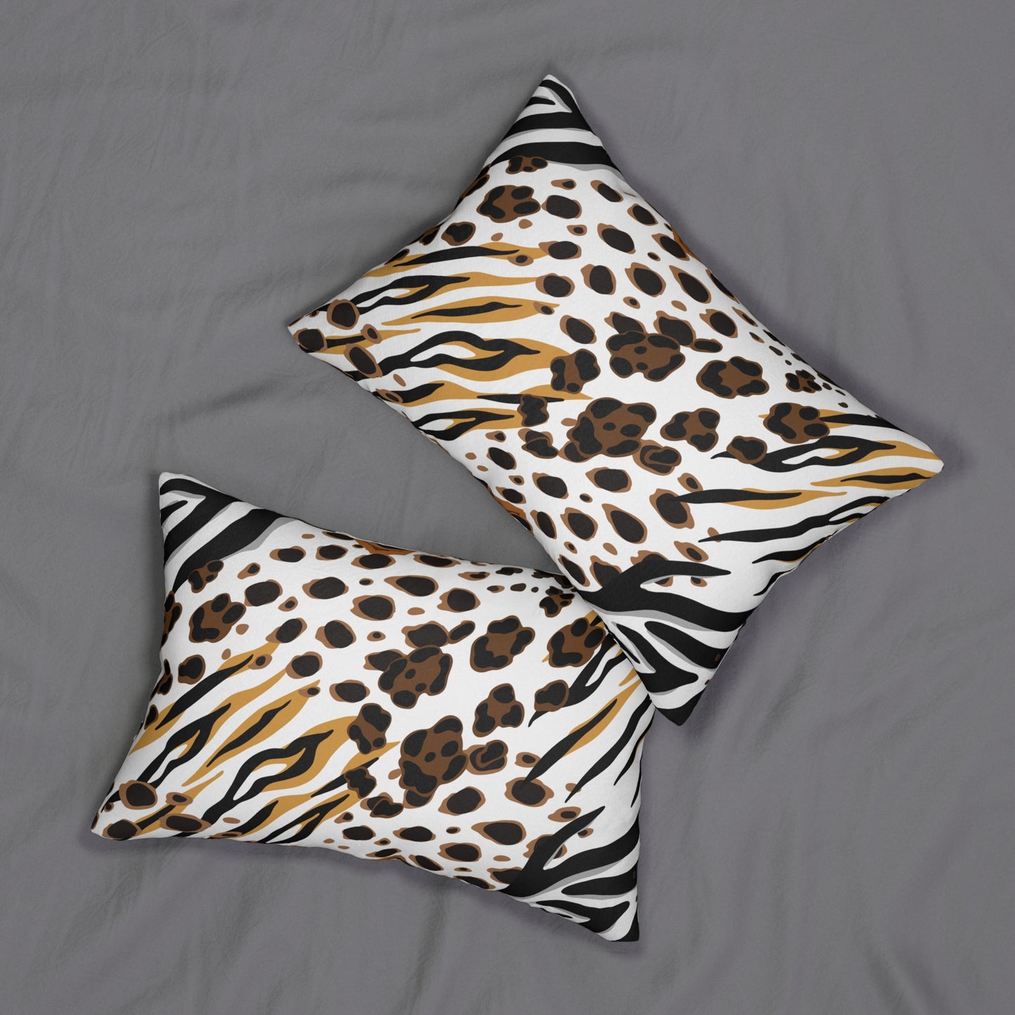 Animal Print White Accent Pillow