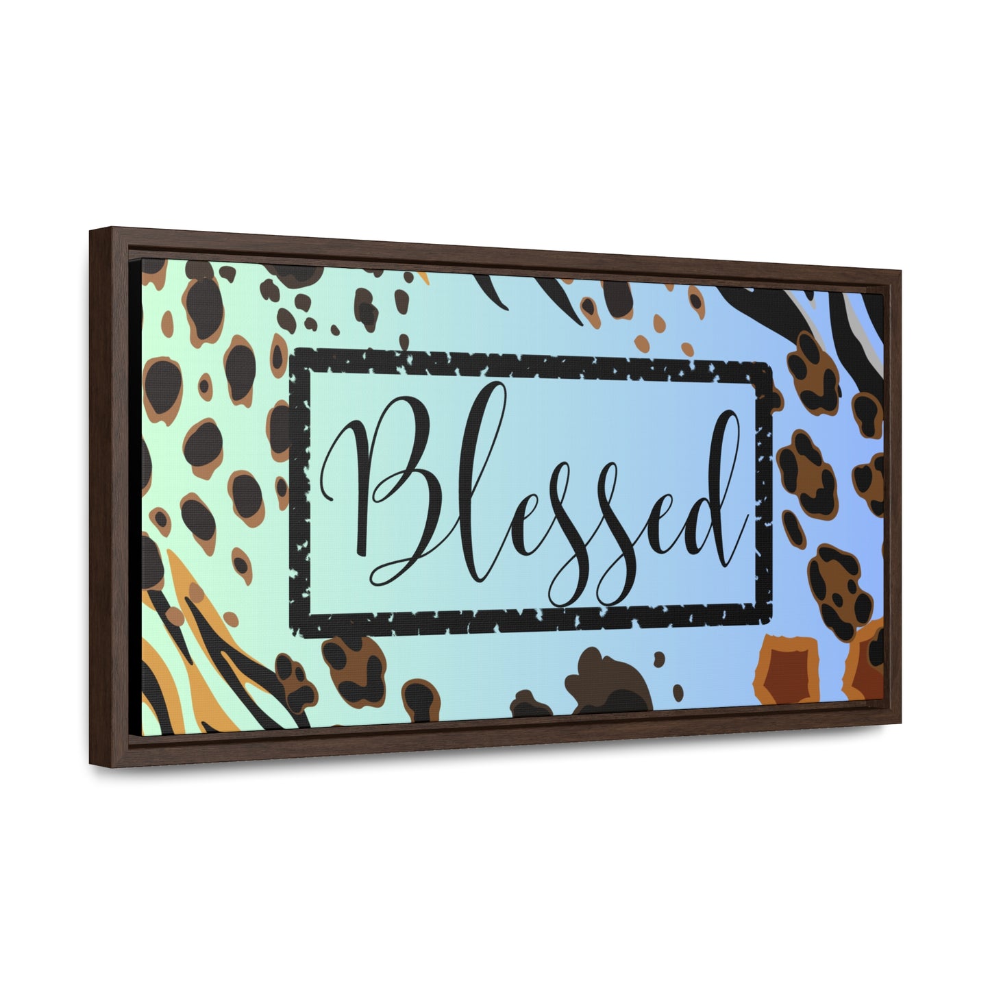 Christian Wall Art: Blessed (Floating Frame)