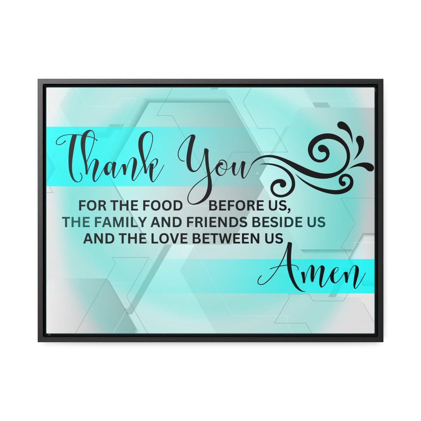 Christian Wall Art: Thank You....Amen (Floating Frame)