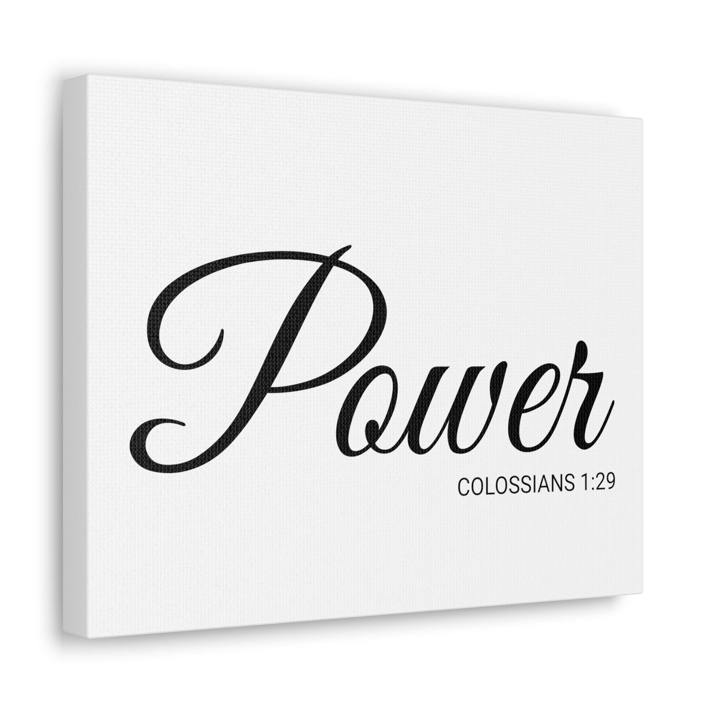 Christian Wall Art "Power" Verse Colossians 1:29 Ready to Hang Unframed