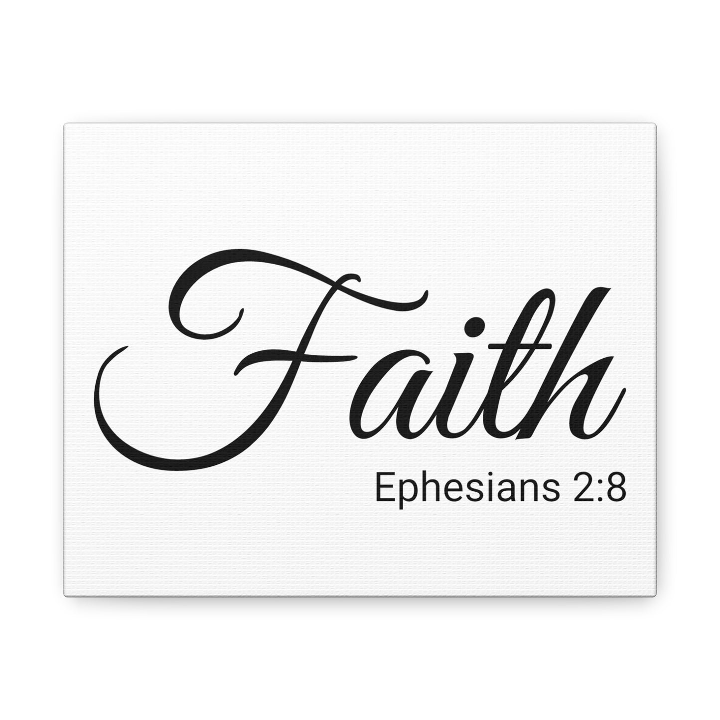 Christian Wall Art "Faith" Verse Ephesians 2:8 Ready to Hang Unframed