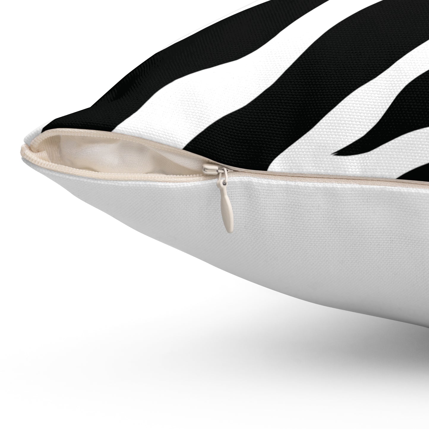 Zebra Print (Dual) White Throw Pillow