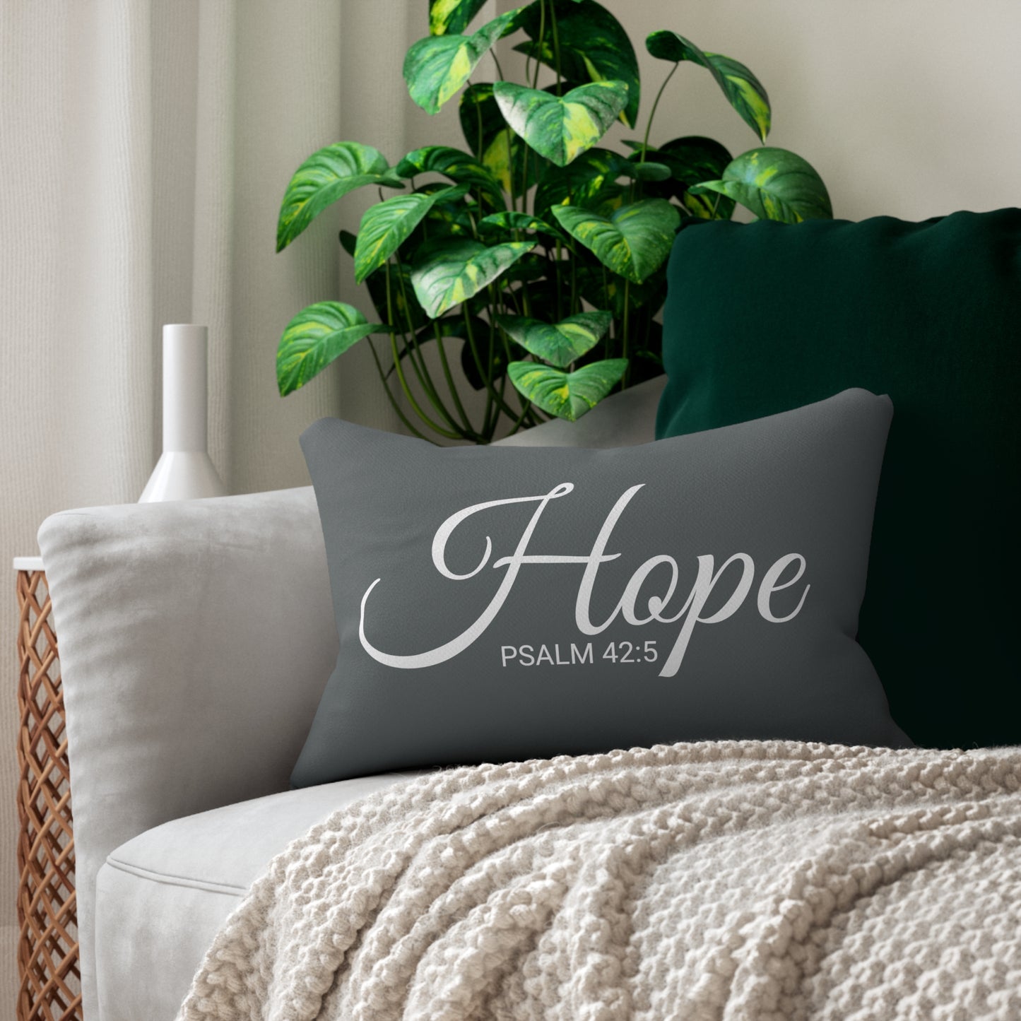 Scripture Hope Psalm 42:5 Bible Verse Pillow