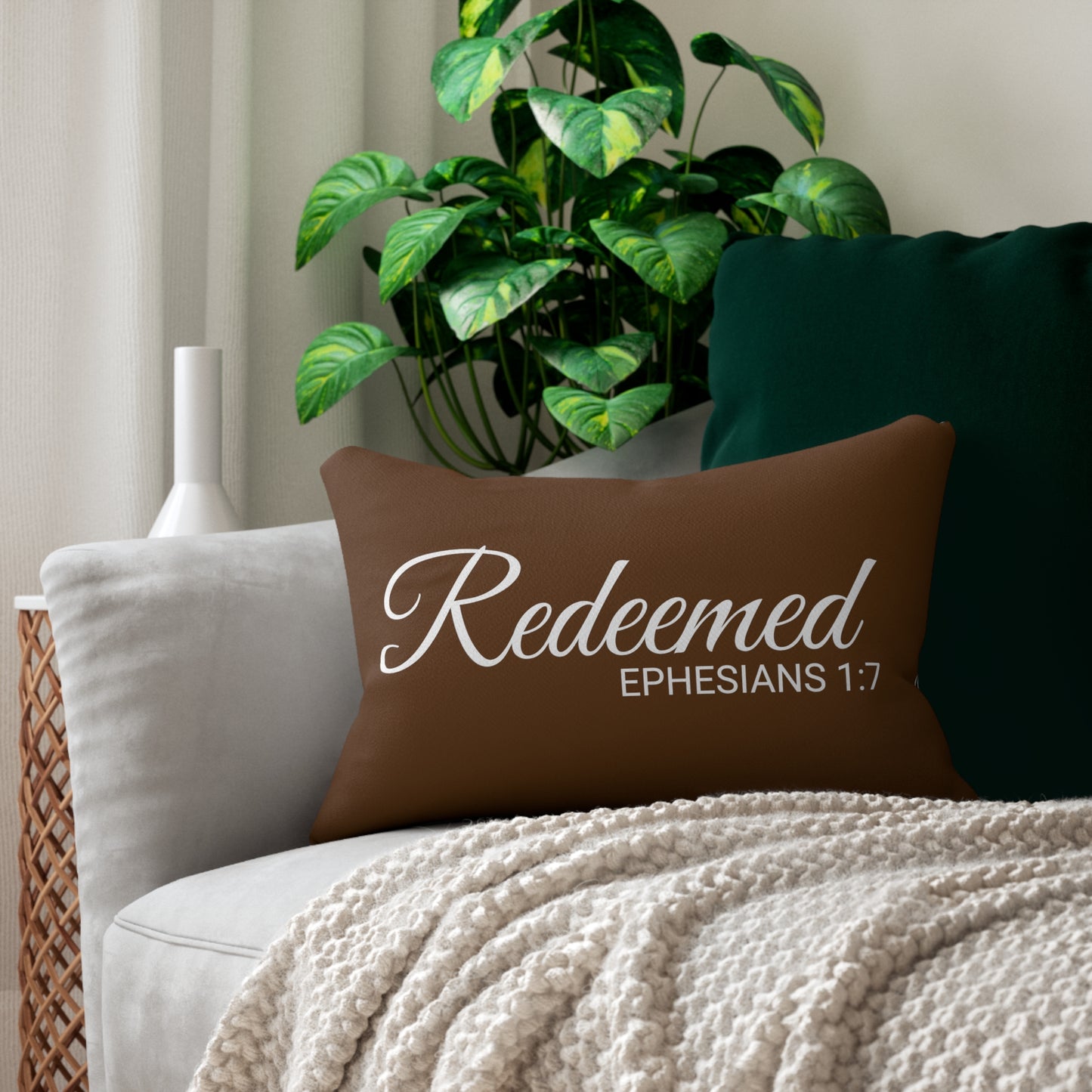 Scripture Redeemed Ephesians 1:7 Bible Verse Pillow