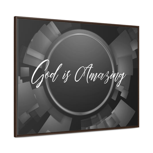 Christian Wall Art: God is Amazing (Floating Frame)