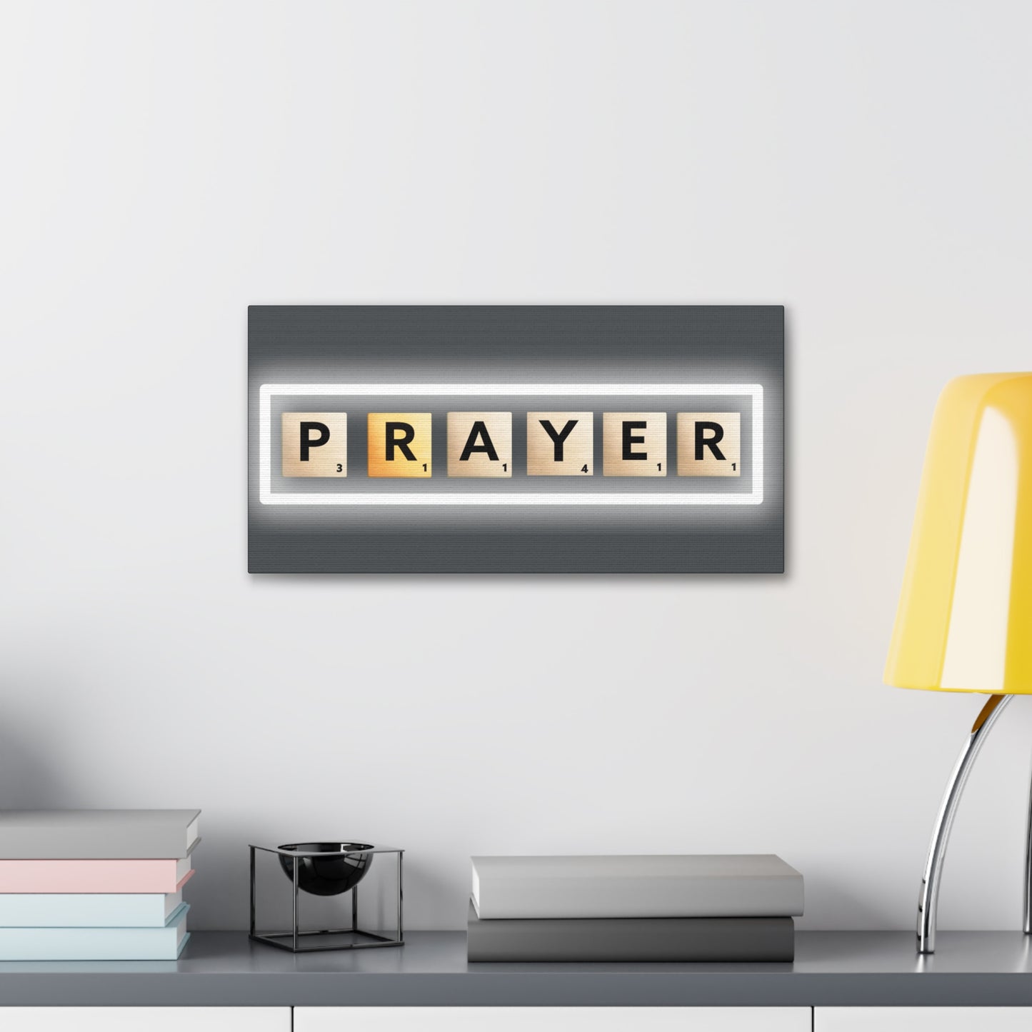 Christian Wall Art: Prayer (Wood Frame Ready to Hang)