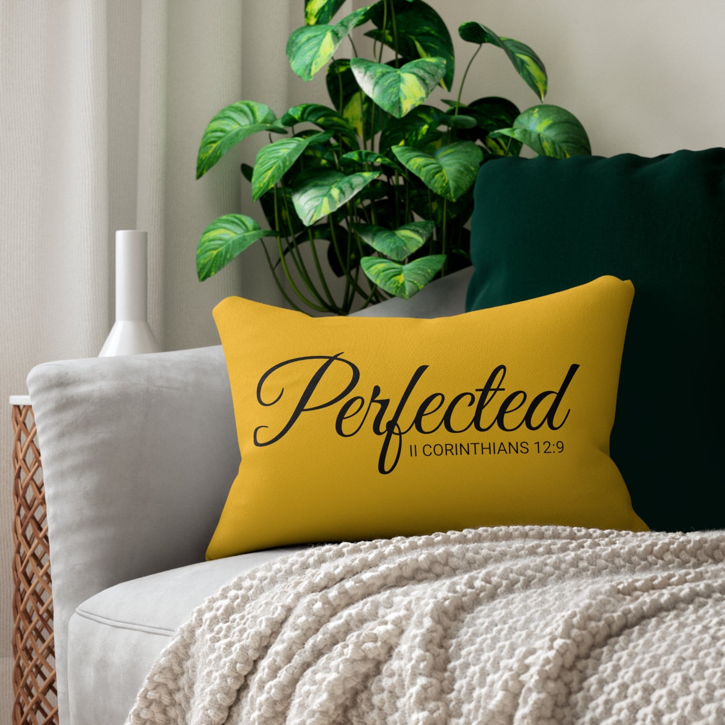 Scripture Perfected 2 Corinthians 12:9 Bible Verse Pillow