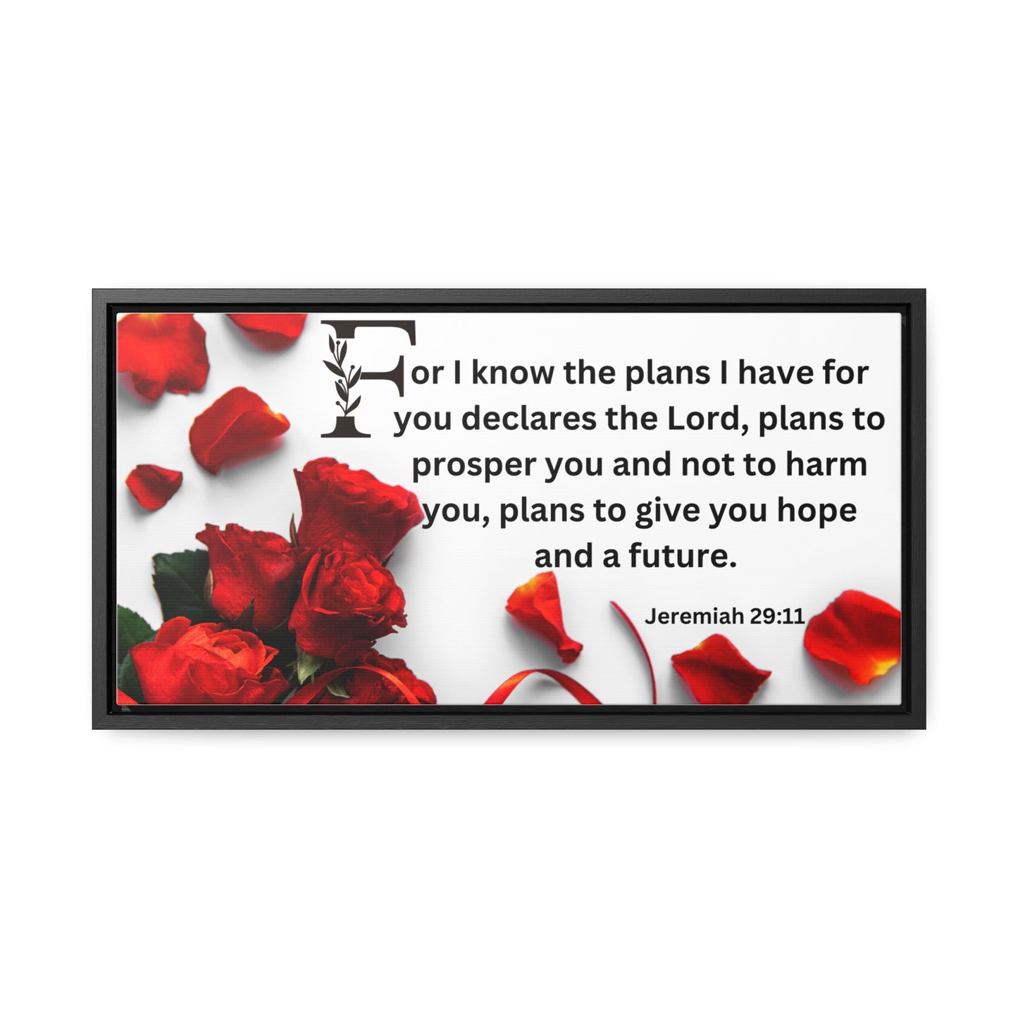 Christian Wall Art: Scripture Jeremiah 29:11 (Floating Frame)