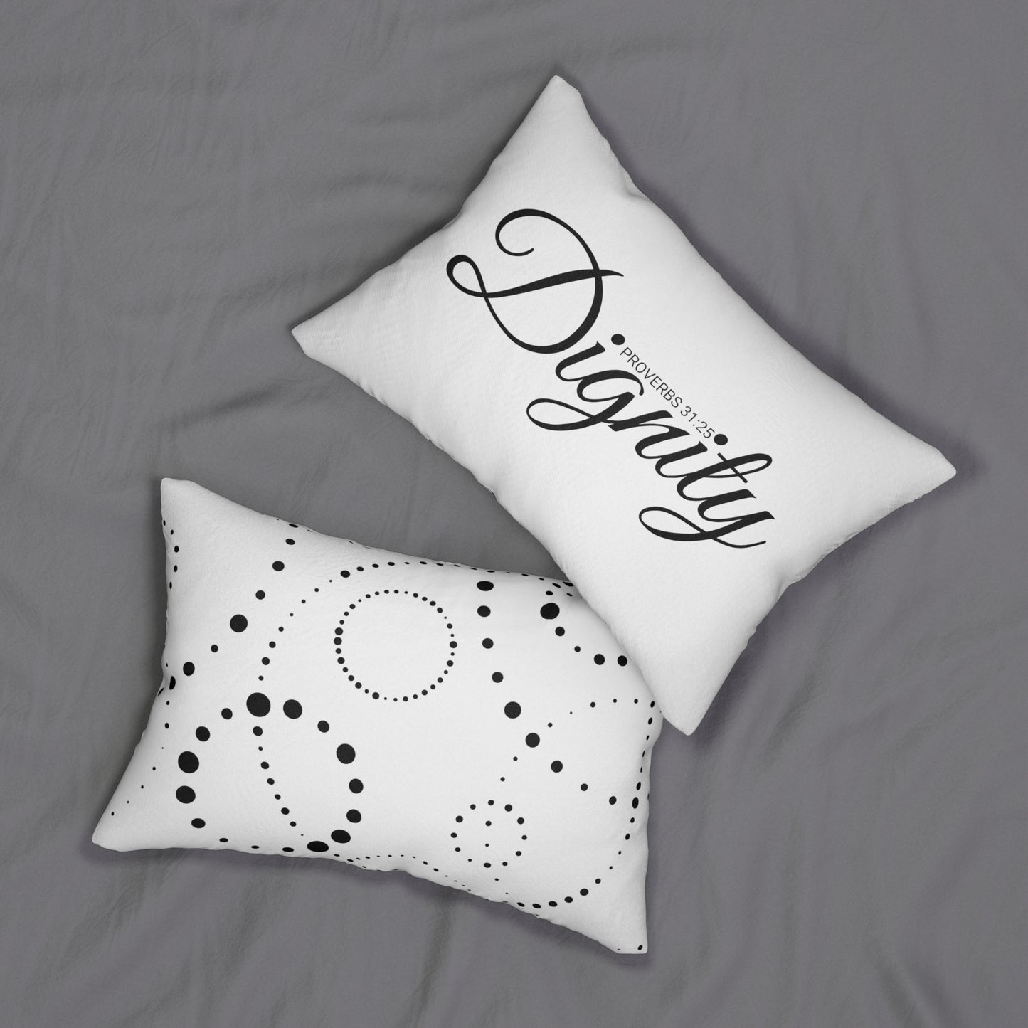 Dignity Proverbs 31:25 Bible Verse Pillow