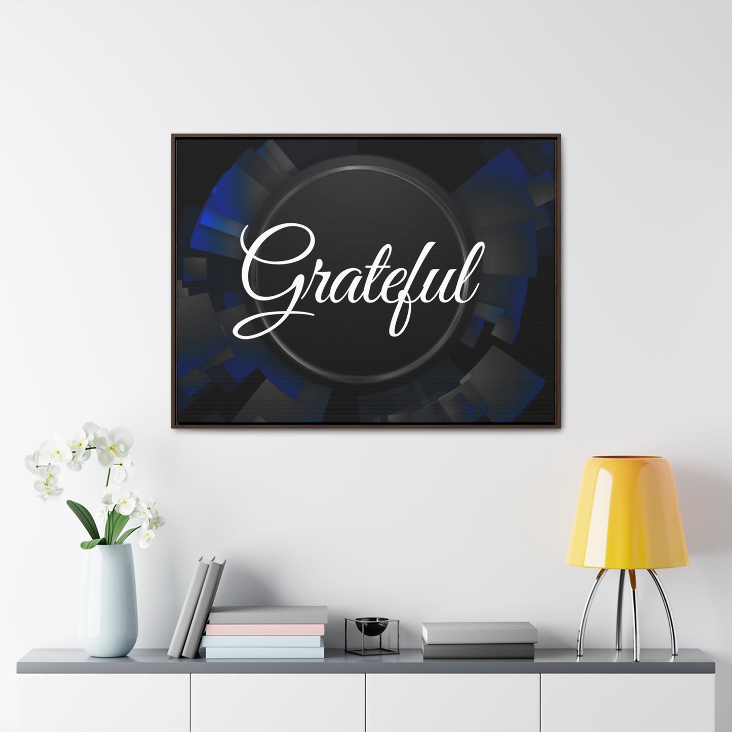 Christian Wall Art: Grateful (Floating Frame)