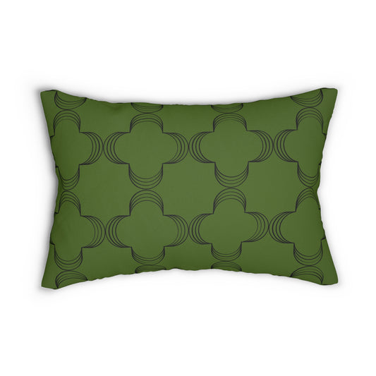 Geometric Olive (Matching The Gathering Place) Accent Pillow