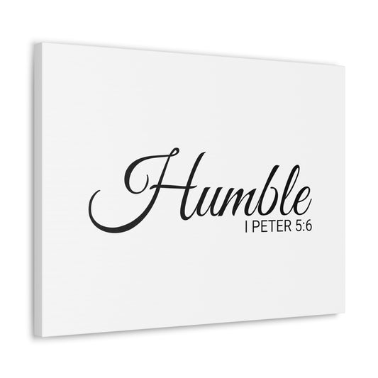 Christian Wall Art "Humble" Verse I Peter 5:6 Ready to Hang Unframed