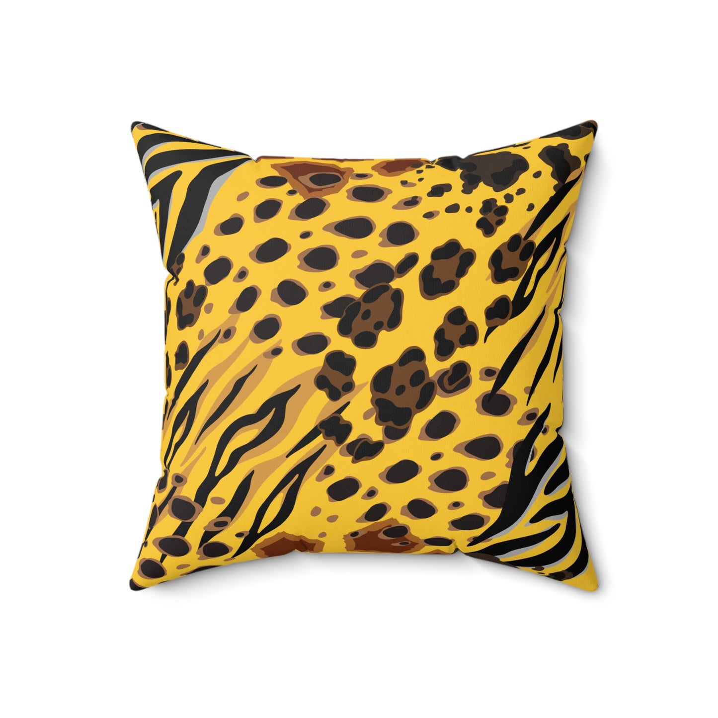 Animal Print Gold Throw Pillow