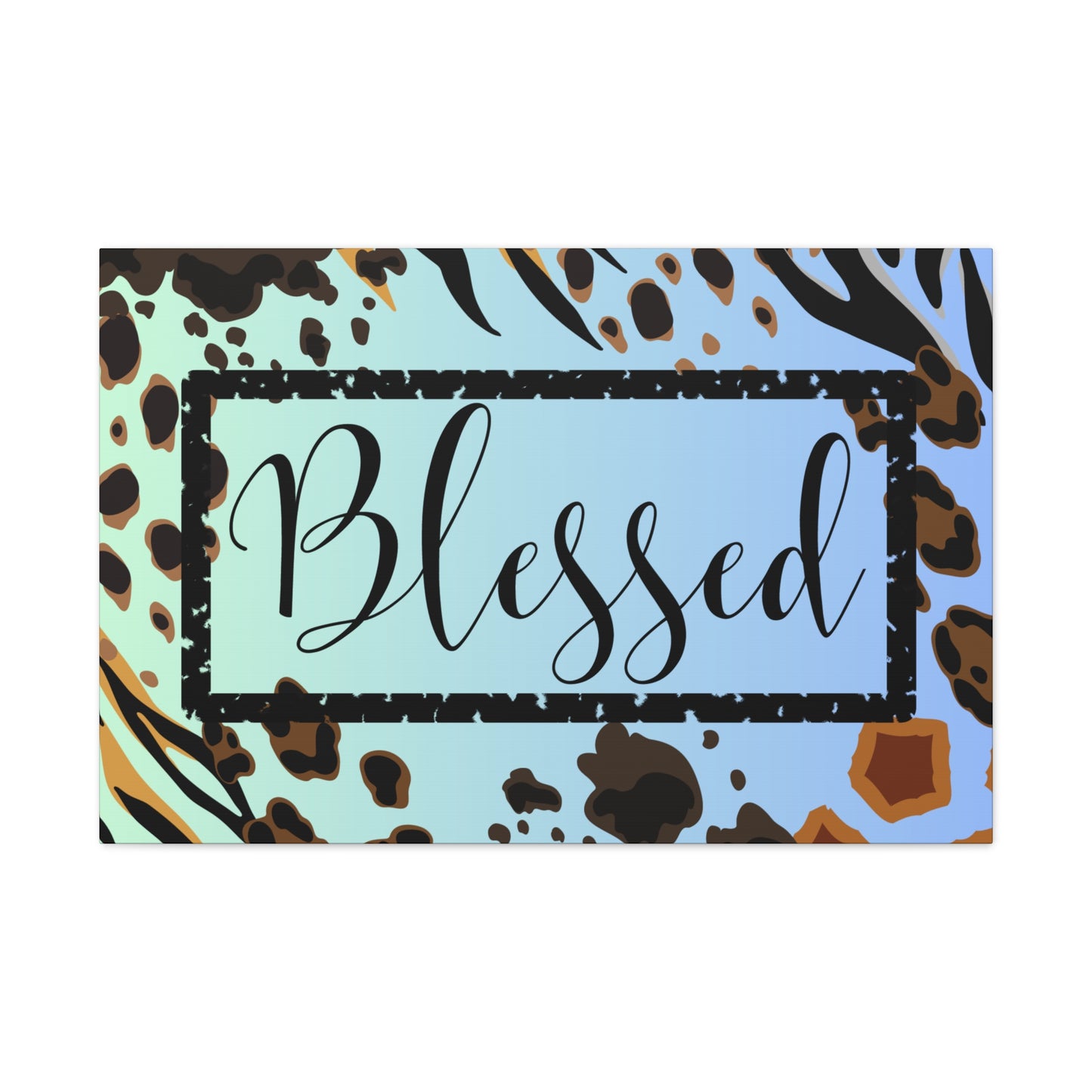 Christian Wall Art: Blessed (Wood Frame Ready to Hang)