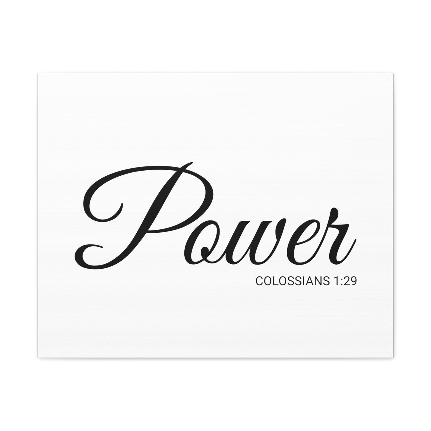 Christian Wall Art "Power" Verse Colossians 1:29 Ready to Hang Unframed