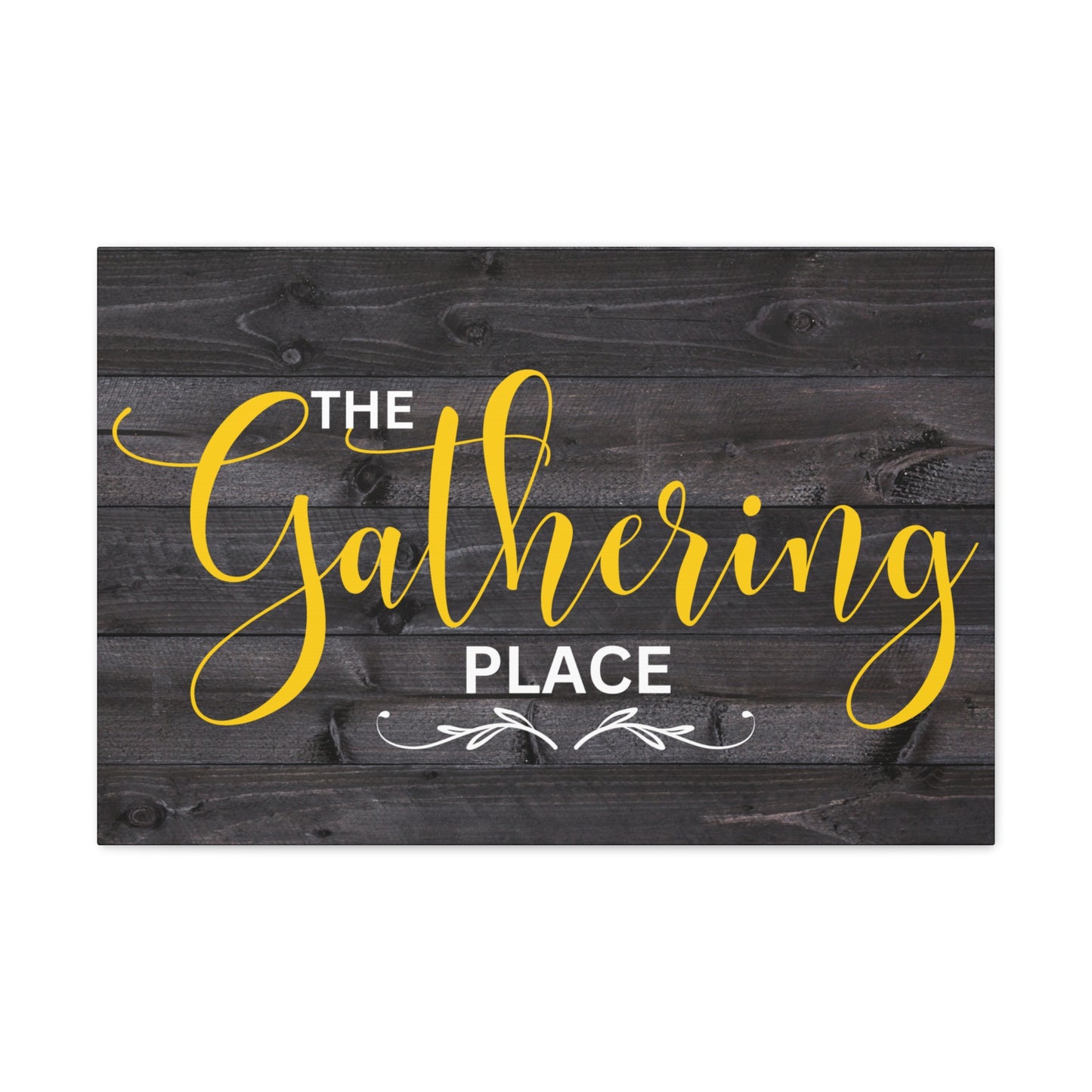 Christian Wall Art: The Gathering Place (Wood Frame Ready to Hang)