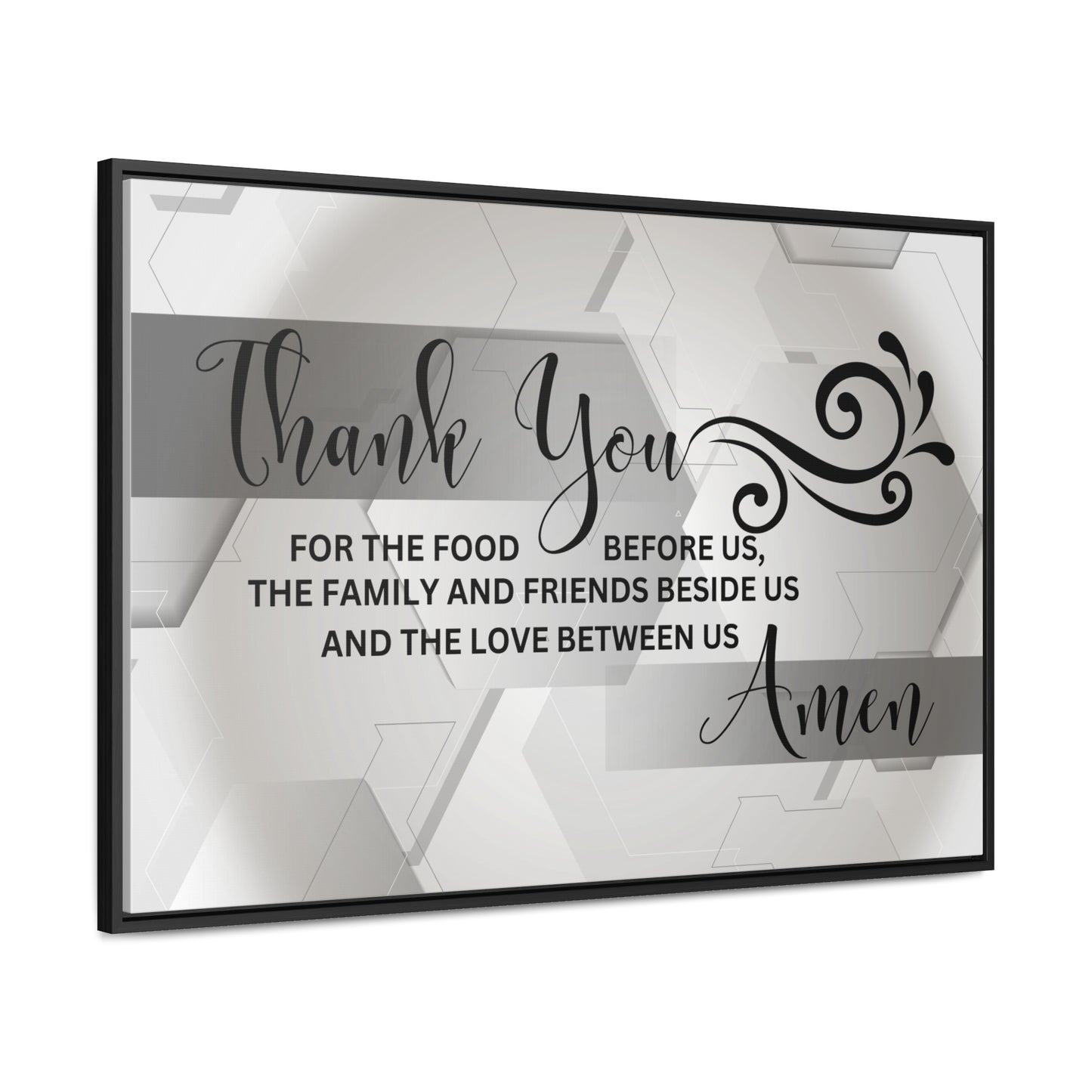 Christian Wall Art: Thank You....Amen (Floating Frame)