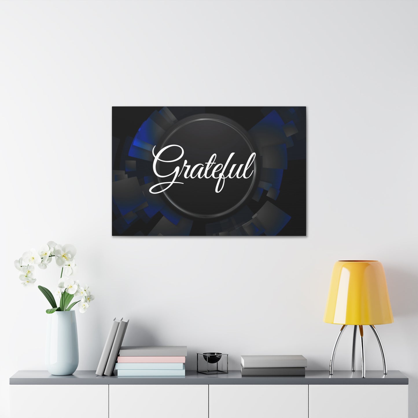 Christian Wall Art: Grateful (Wood Frame Ready to Hang)