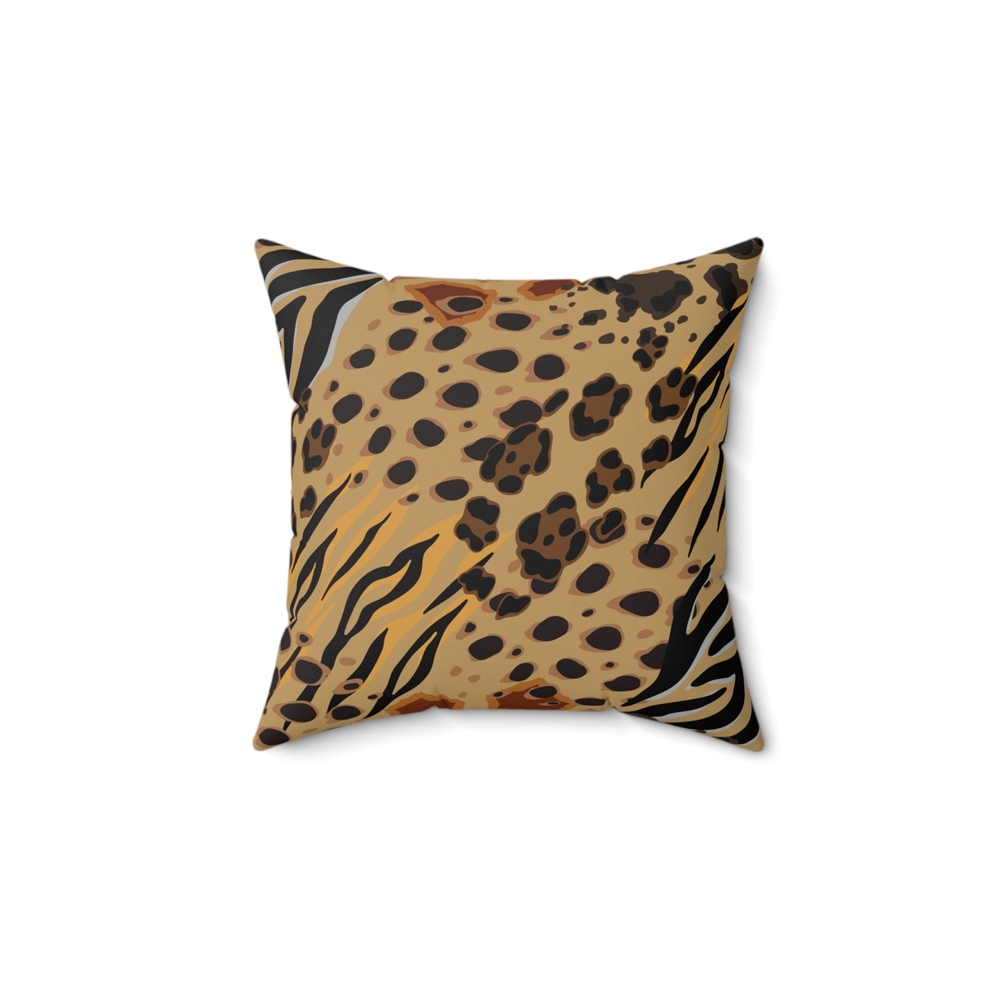 Animal Print Lt. Brown Throw Pillow