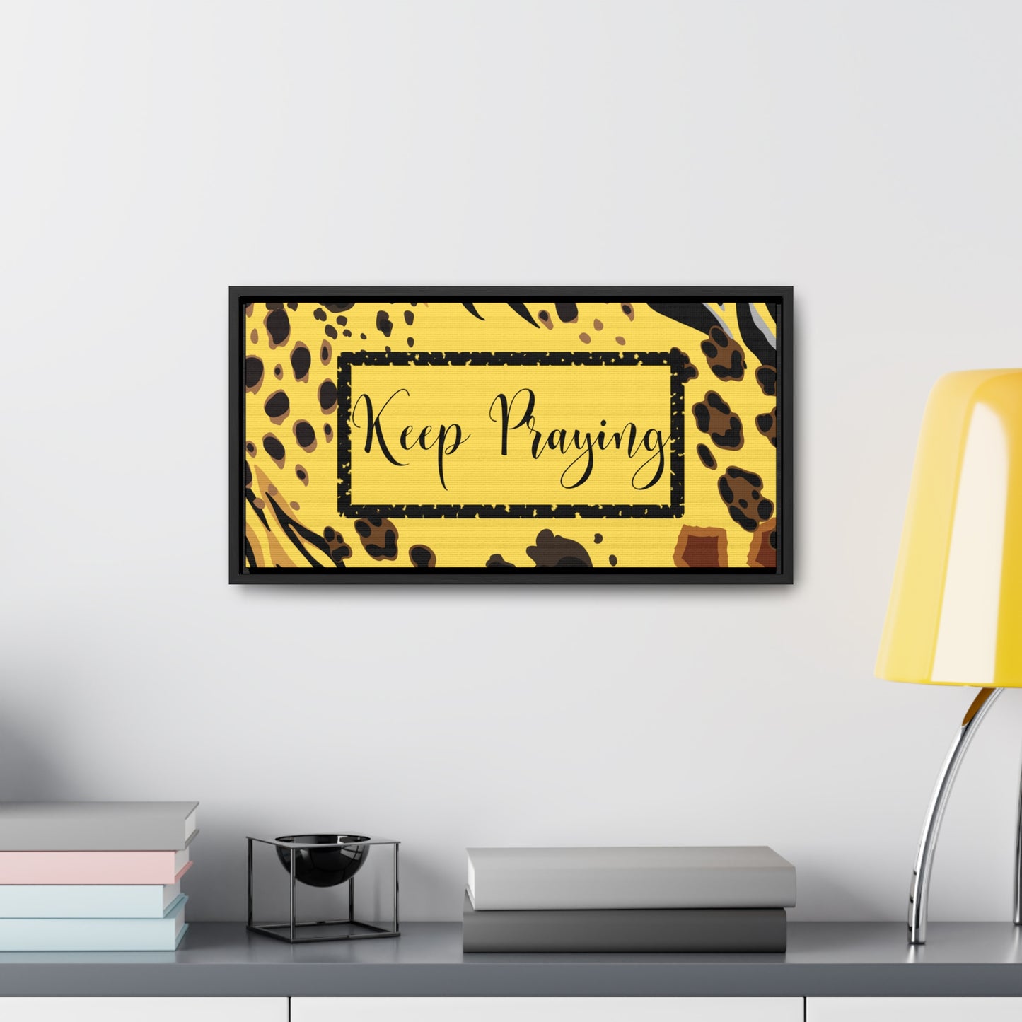 Christian Wall Art: Keep Praying (Floating Frame)