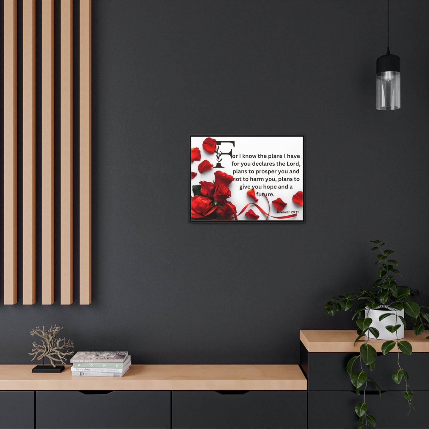 Christian Wall Art: Scripture Jeremiah 29:11 (Floating Frame)