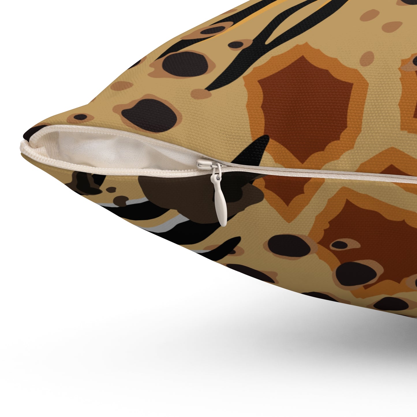 Animal Print Lt. Brown Throw Pillow