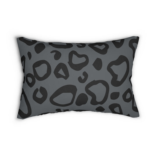 Leopard Print Gray Accent Pillow