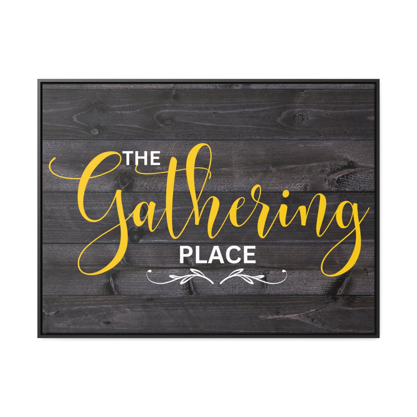 Christian Wall Art: The Gathering Place (Floating Frame)