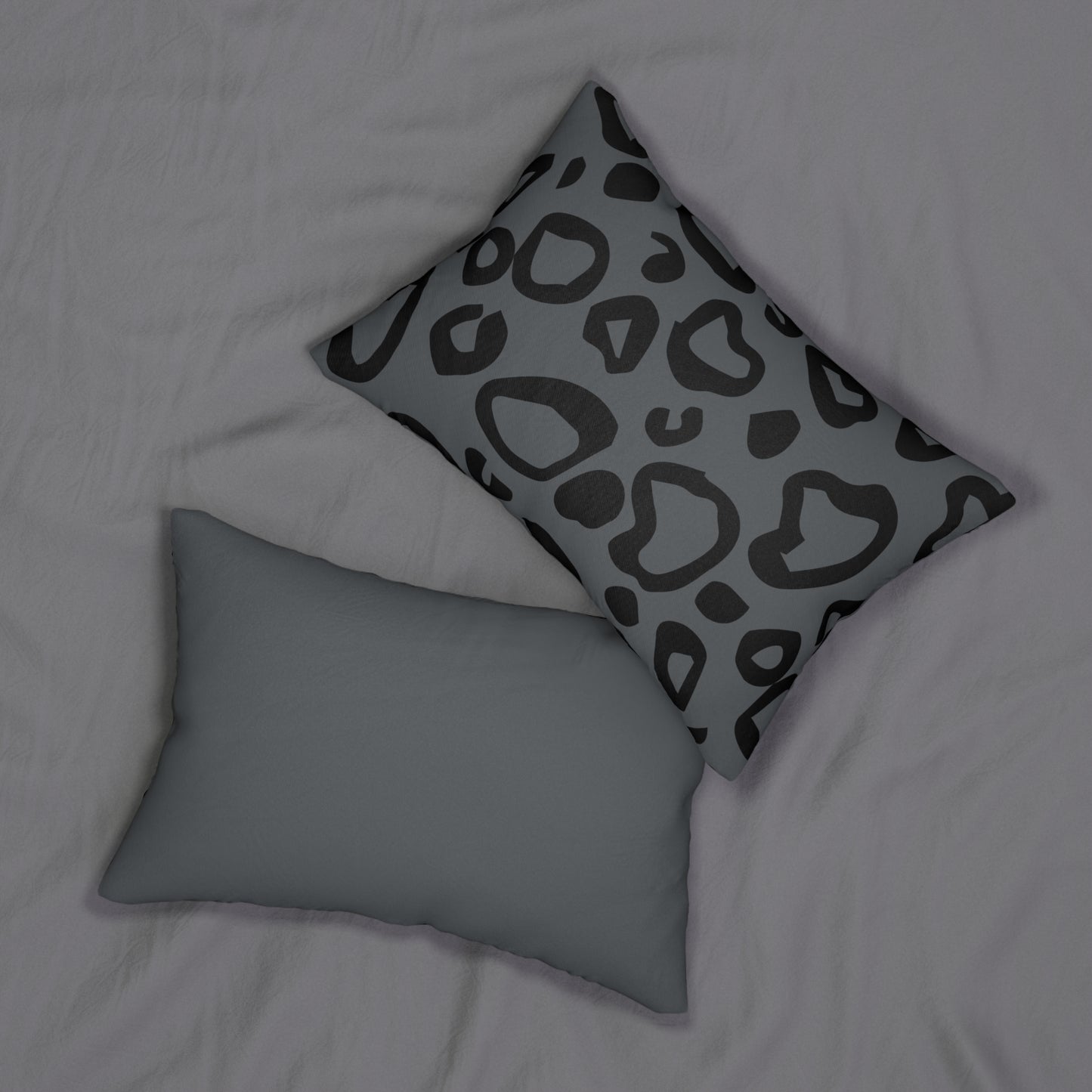 Leopard Print (Dual) Gray Accent Pillow