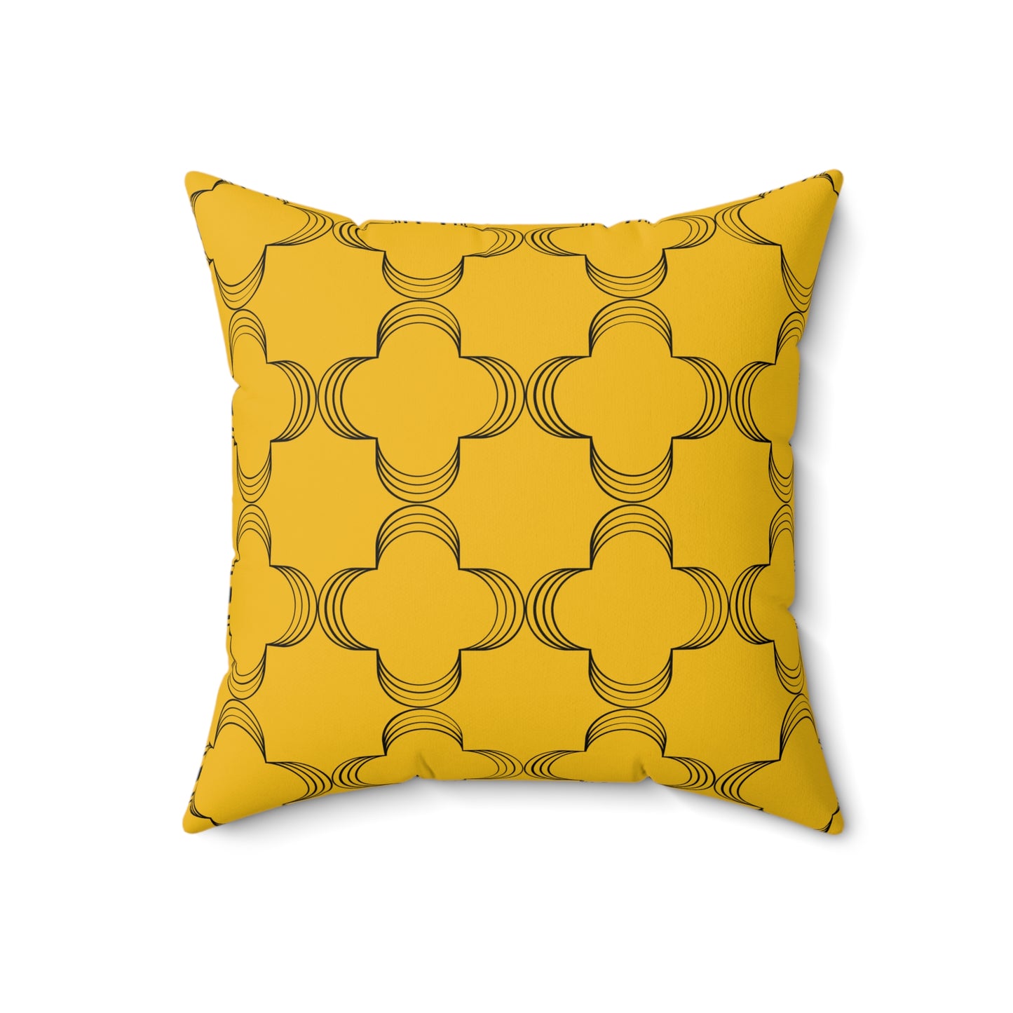 Geometric Gold (Matching The Gathering Place) Throw Pillow