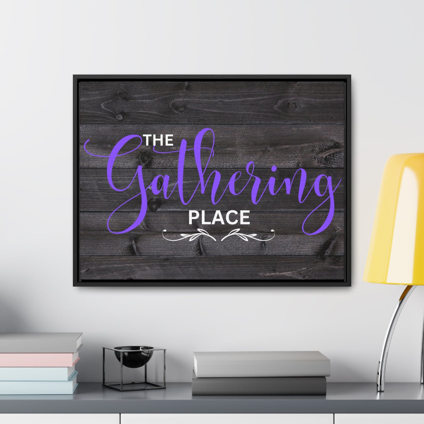 Christian Wall Art: The Gathering Place (Floating Frame)