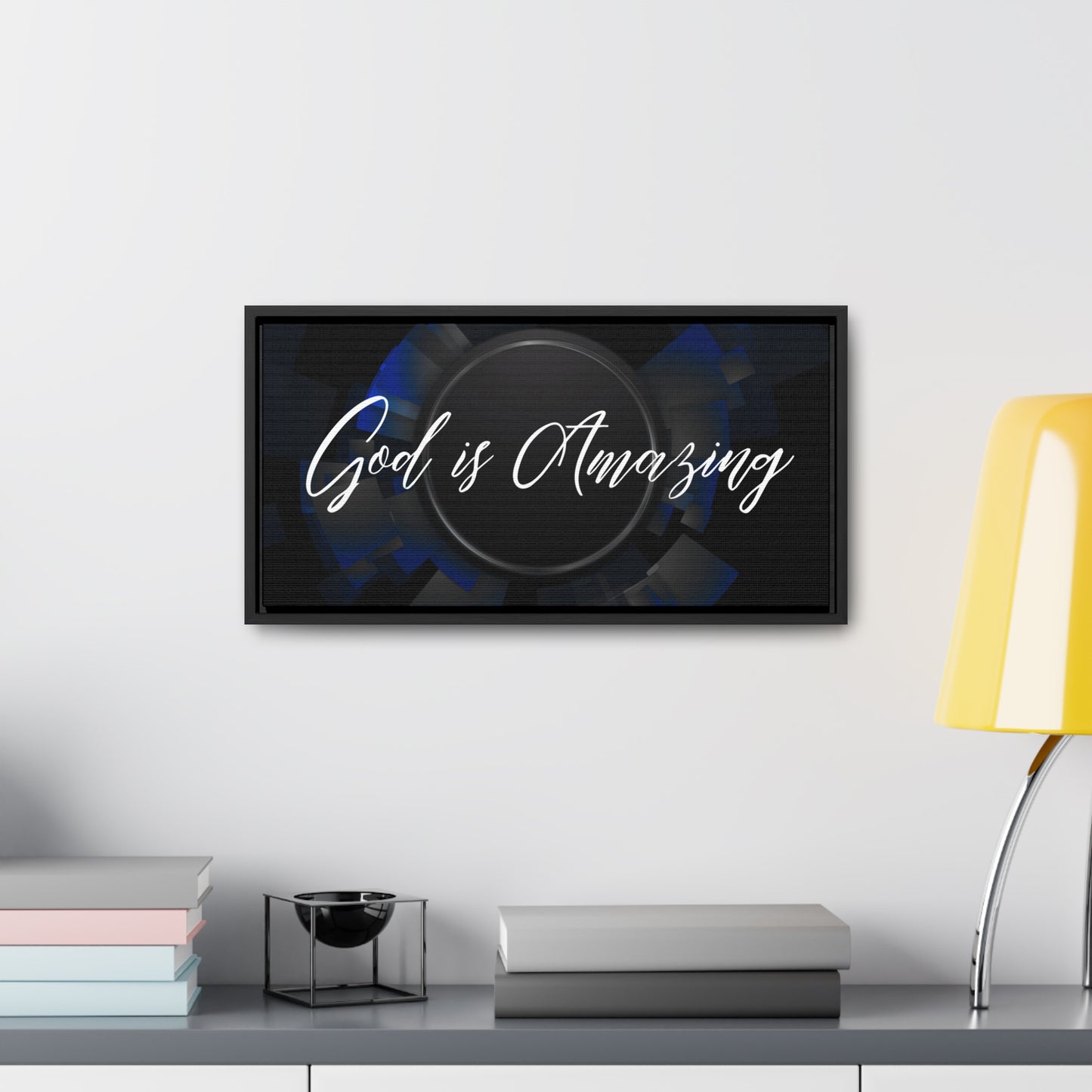 Christian Wall Art: God is Amazing (Floating Frame)