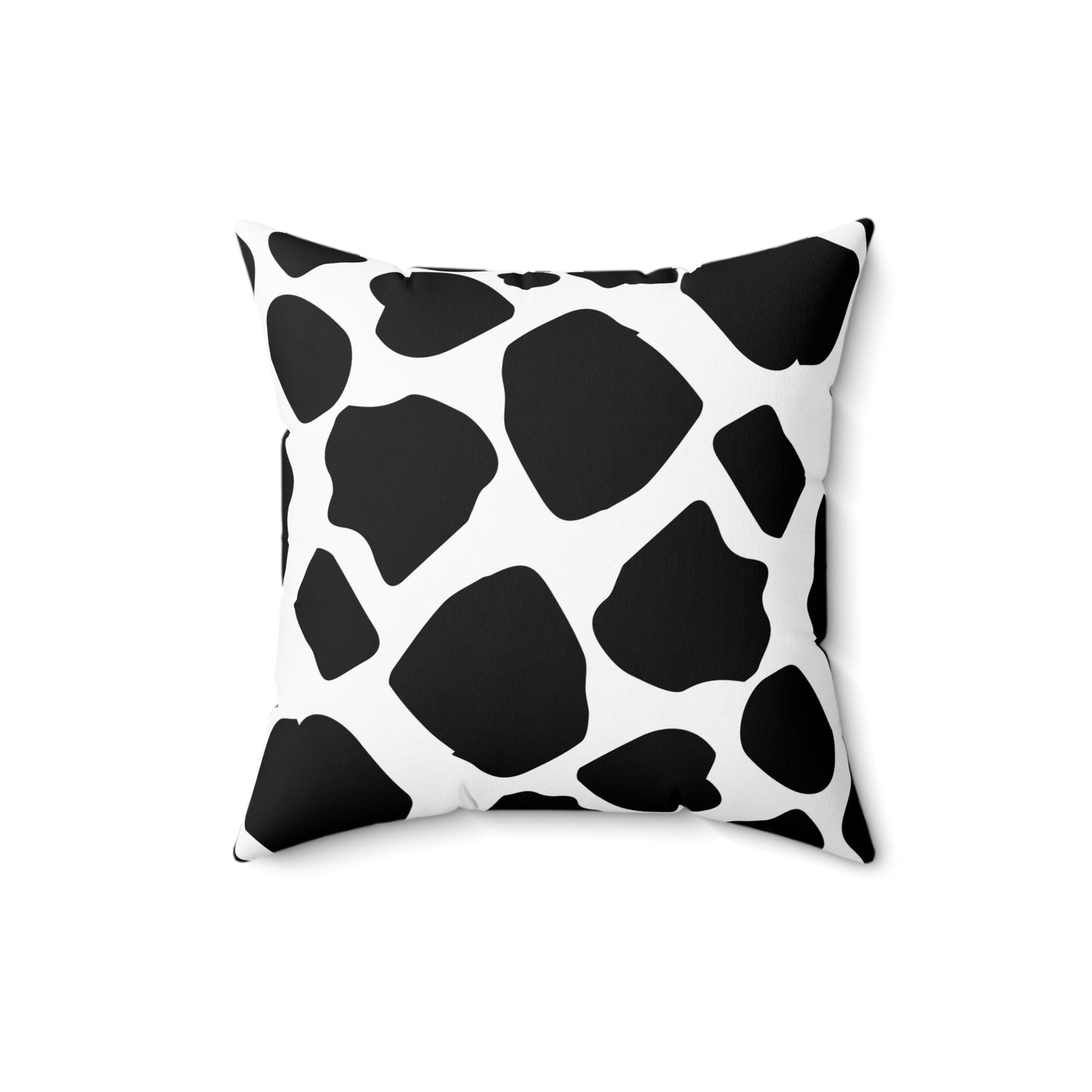 Cow Print (Dual) White Throw Pillow