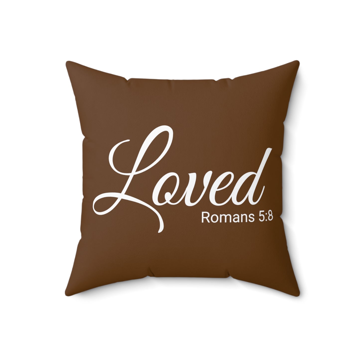 Scripture Loved Romans 5:8 Bible Verse Pillow