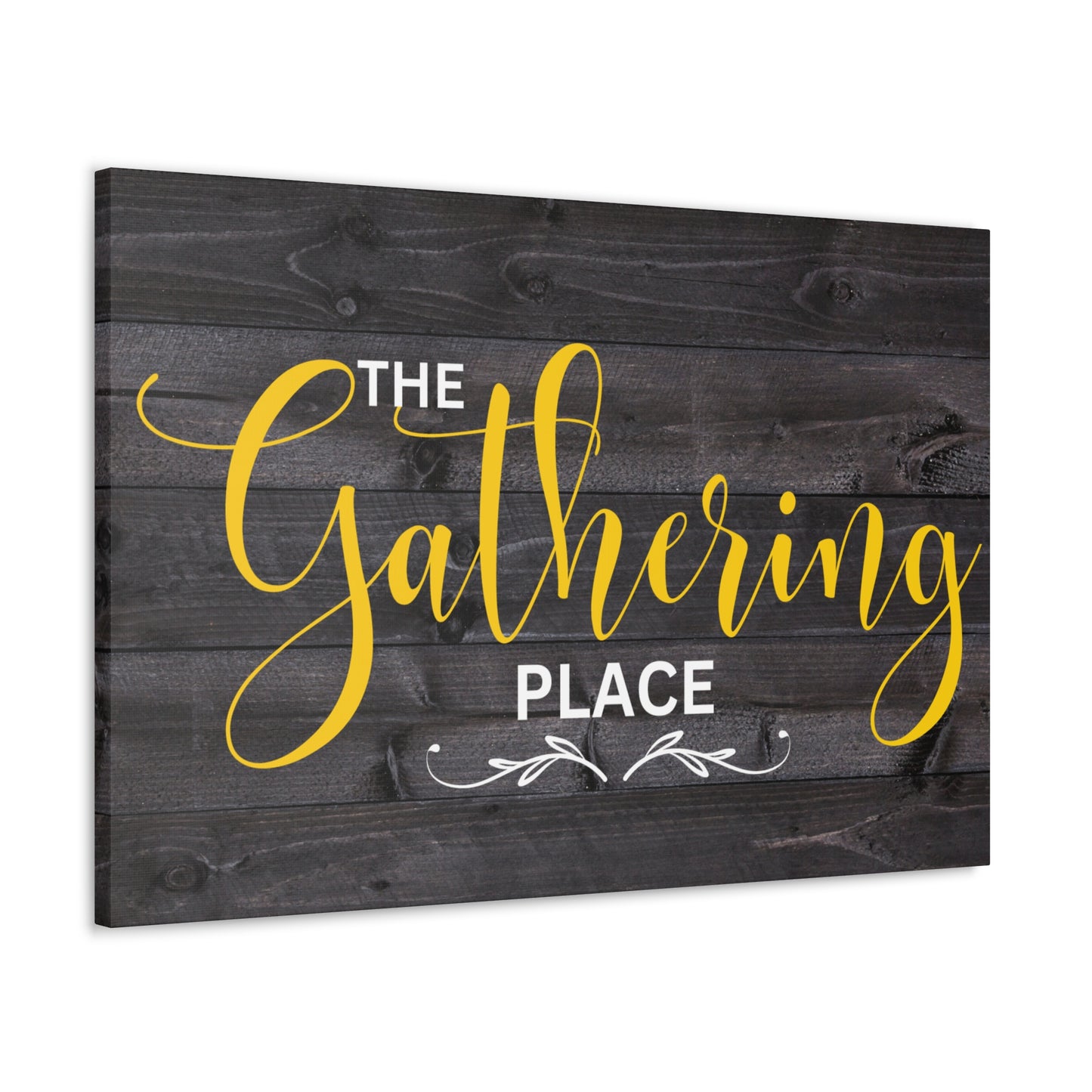 Christian Wall Art: The Gathering Place (Wood Frame Ready to Hang)