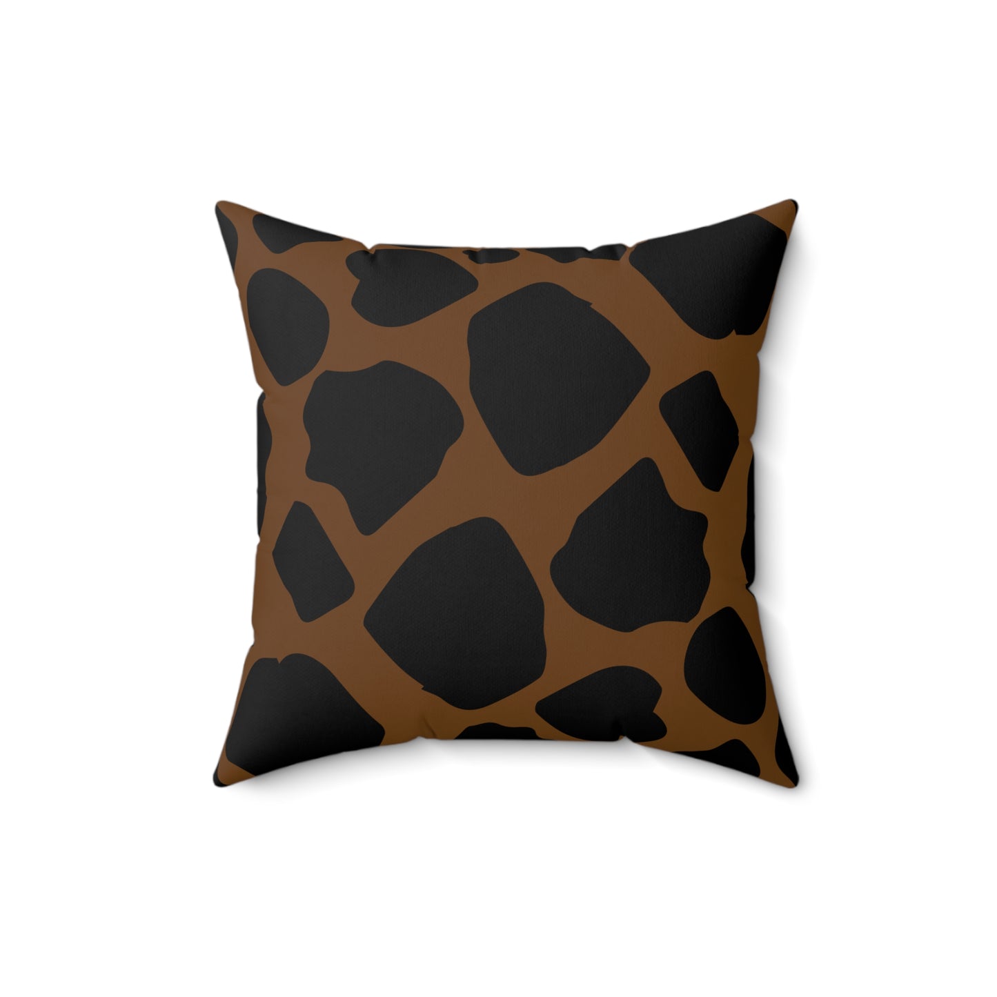 Cow Print (Dual) Brown Throw Pillow