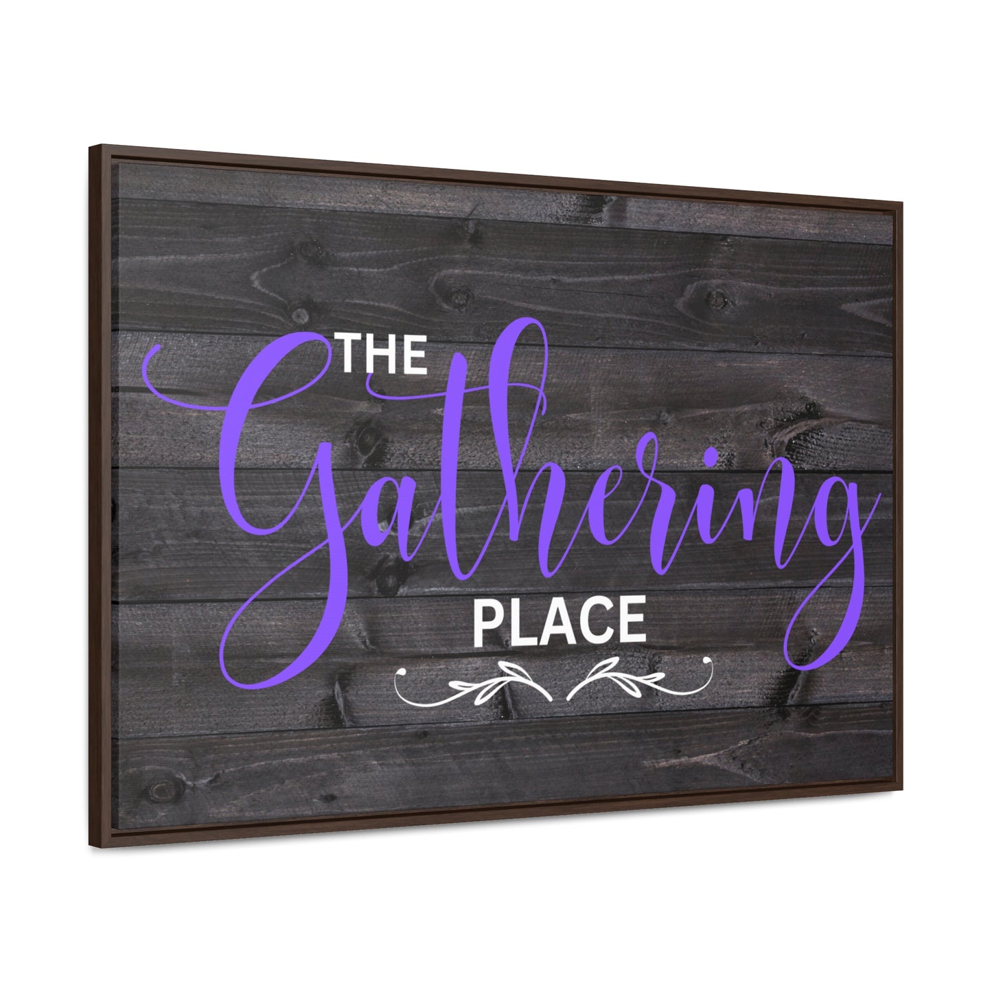 Christian Wall Art: The Gathering Place (Floating Frame)