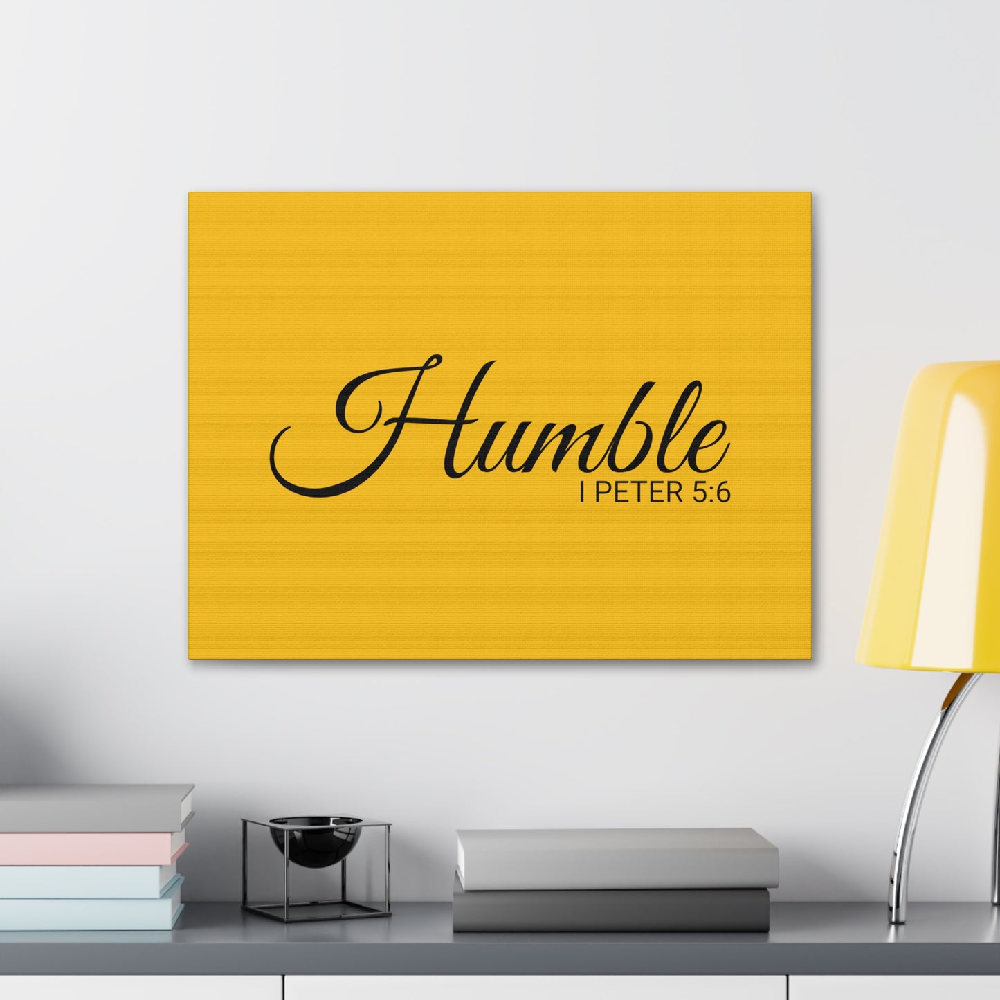 Christian Wall Art "Humble" Verse I Peter 5:6 Ready to Hang Unframed