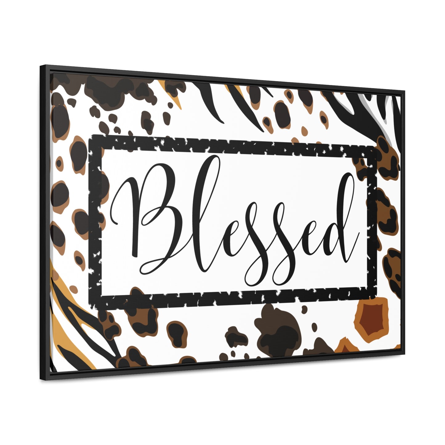 Christian Wall Art: Blessed (Floating Frame)