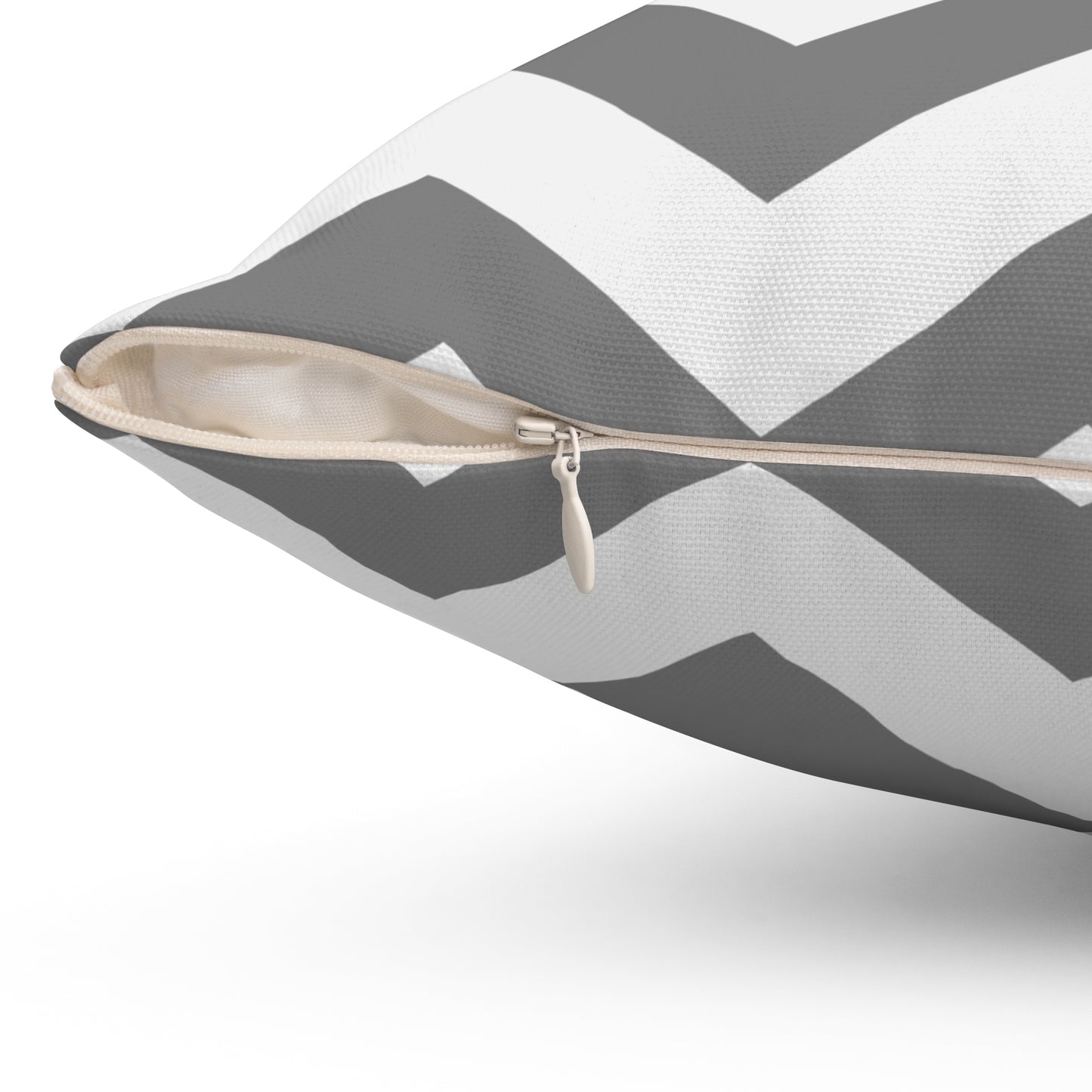 Chevron Gray and White Throw Pillow